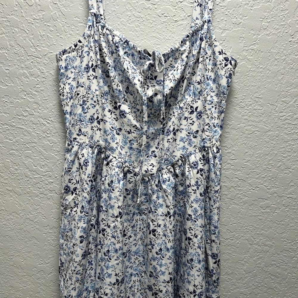 Scarlet Darkness Blue Floral Sundress Medium